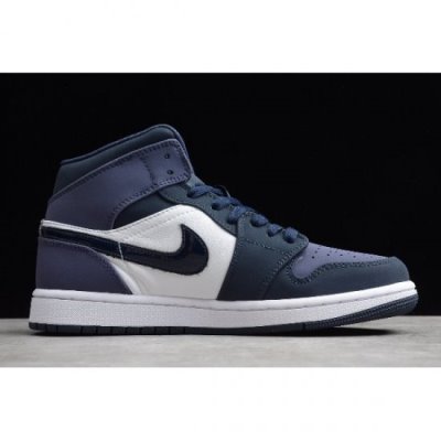 Nike Air Jordan 1 Mid Obsidian / Mor Basketbol Ayakkabısı Türkiye - DB0A47EA